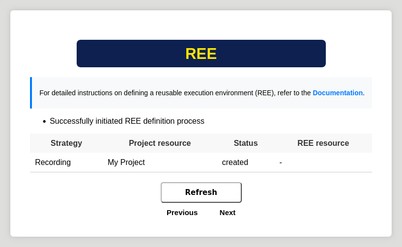 REE Status